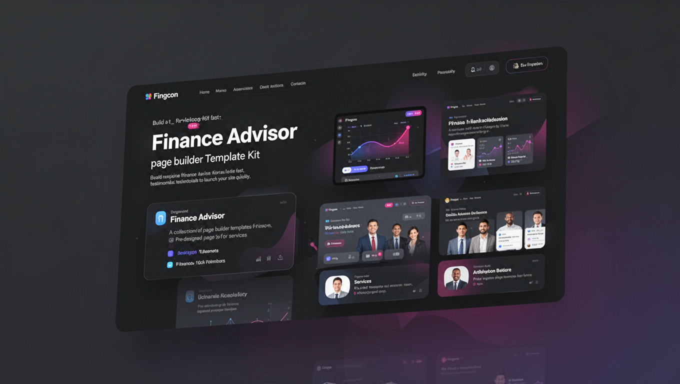 Preview of Fingcon - Finance Advisor Elementor Template Kit