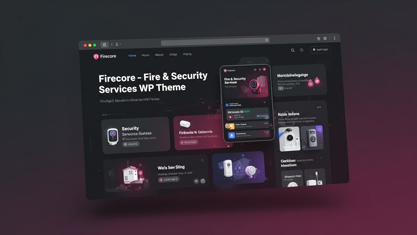 Preview of Firecore - Fire & Security Services WP Theme