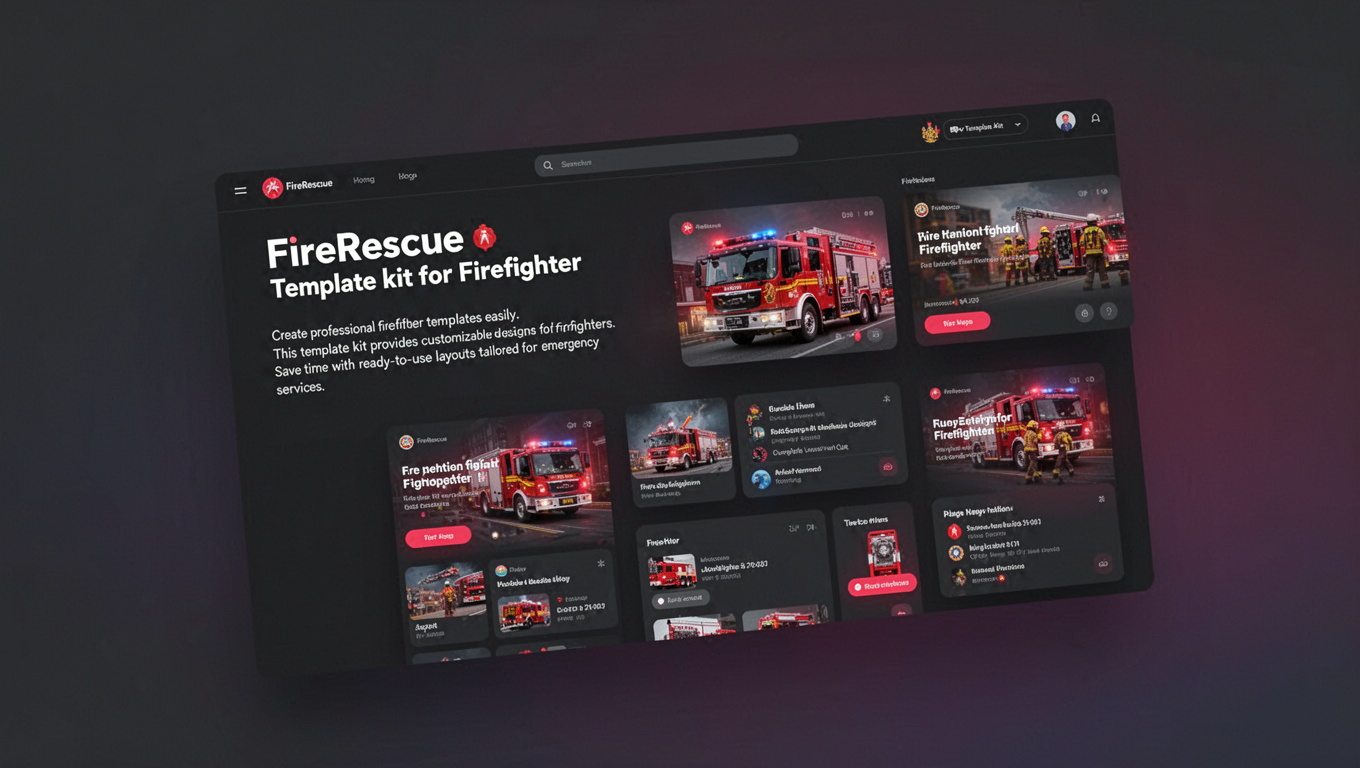 Preview of FireRescue - Template kit for Firefighter