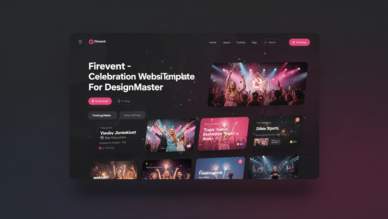 Preview of Firevent - Celebration Website Template For DesignMaster