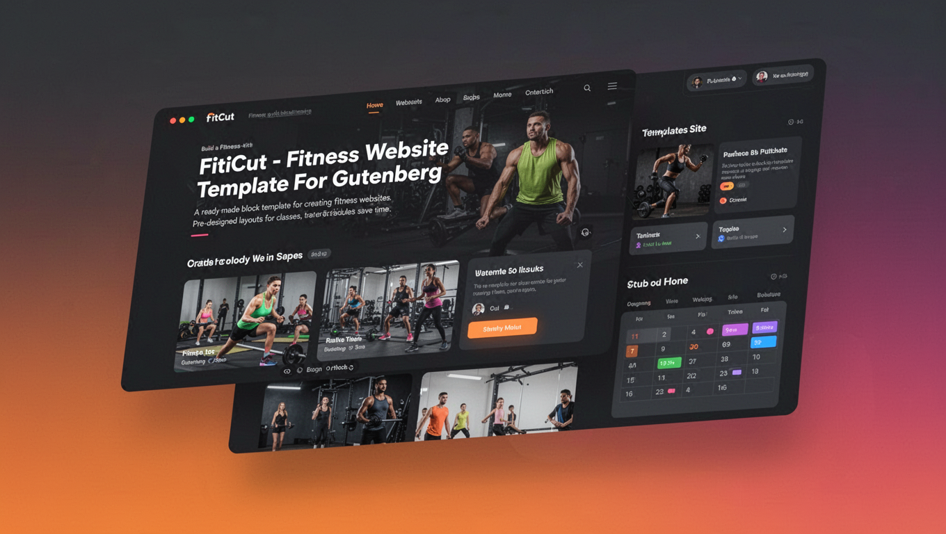 Preview of FitCut - Fitness Website Template For Gutenberg
