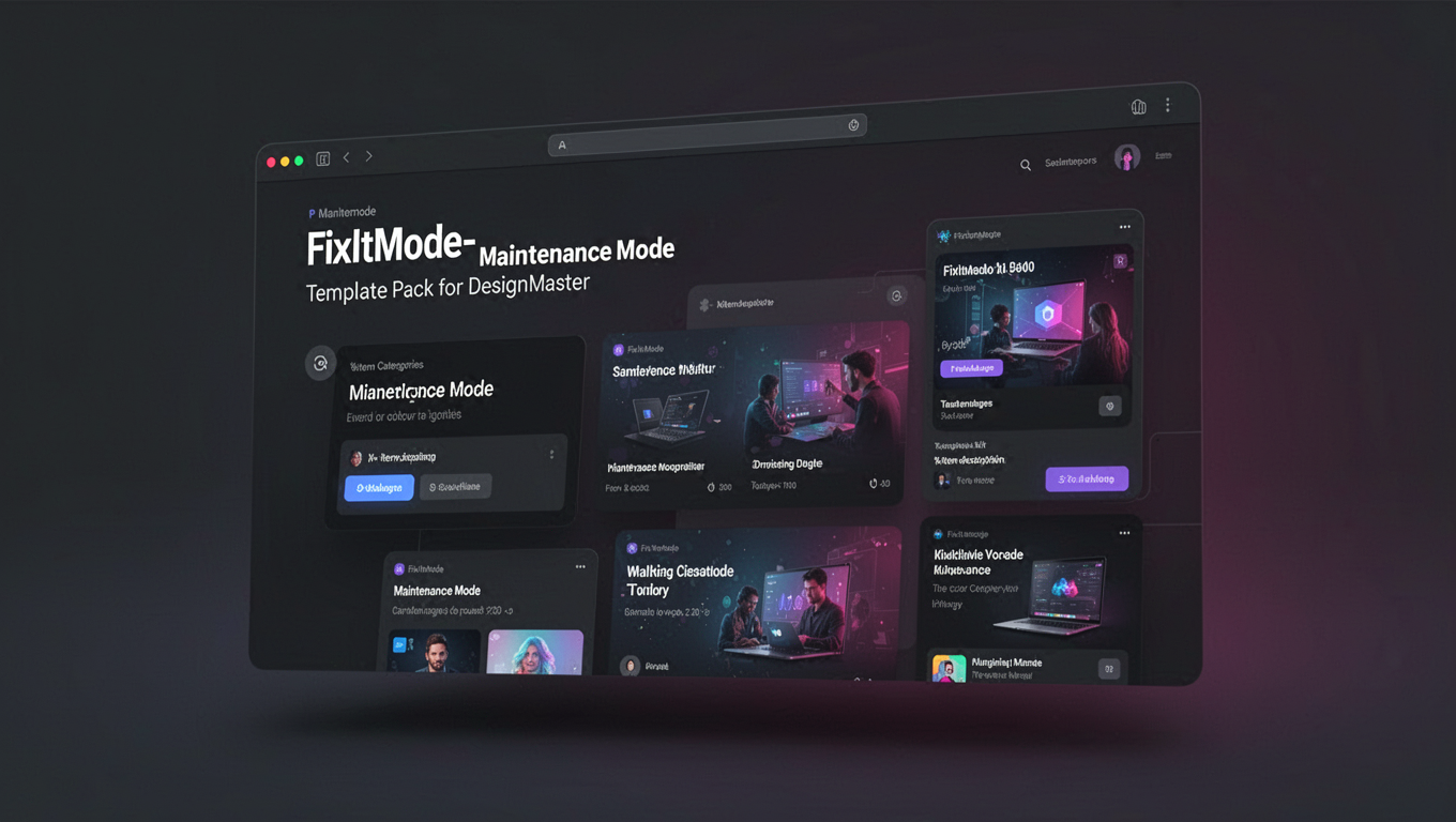 Preview of FixItMode - Maintenance Mode Template Pack for DesignMaster