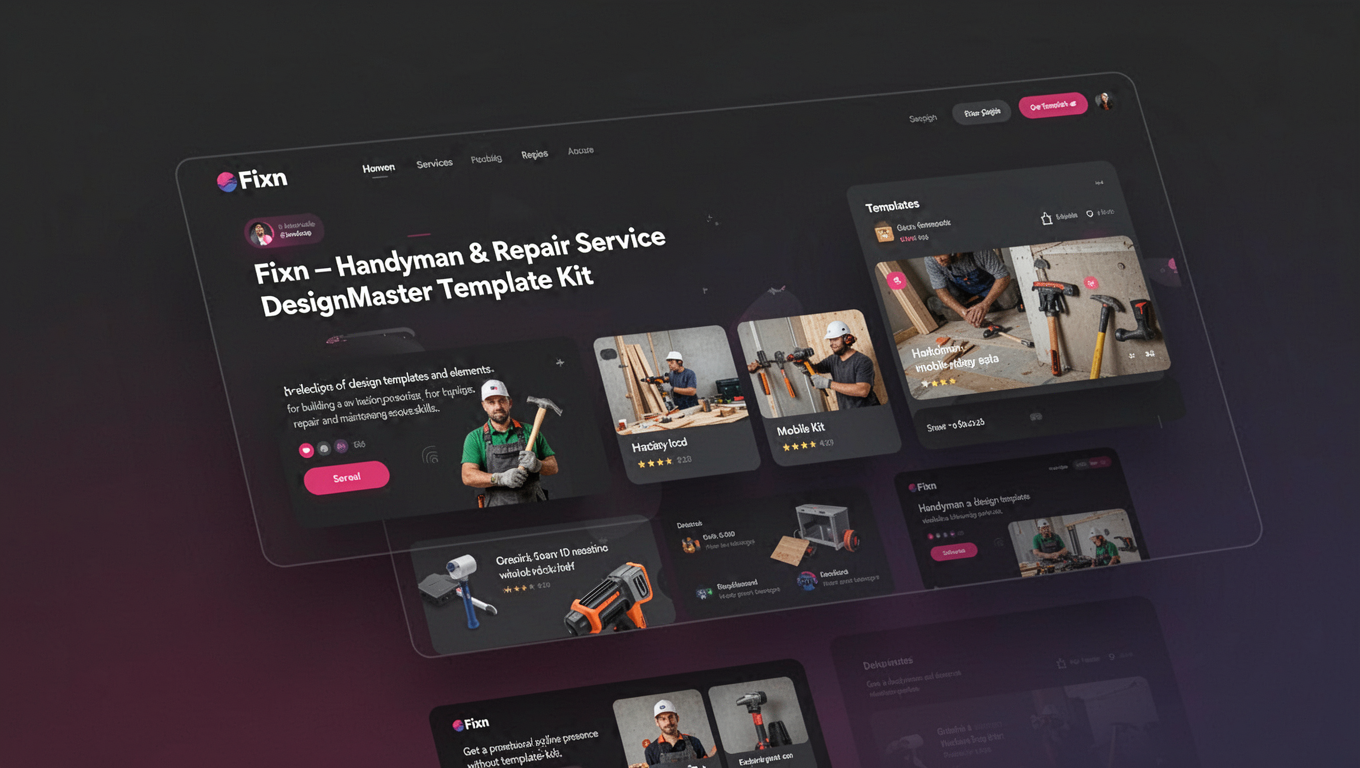 Preview of Fixn – Handyman & Repair Service DesignMaster Template Kit