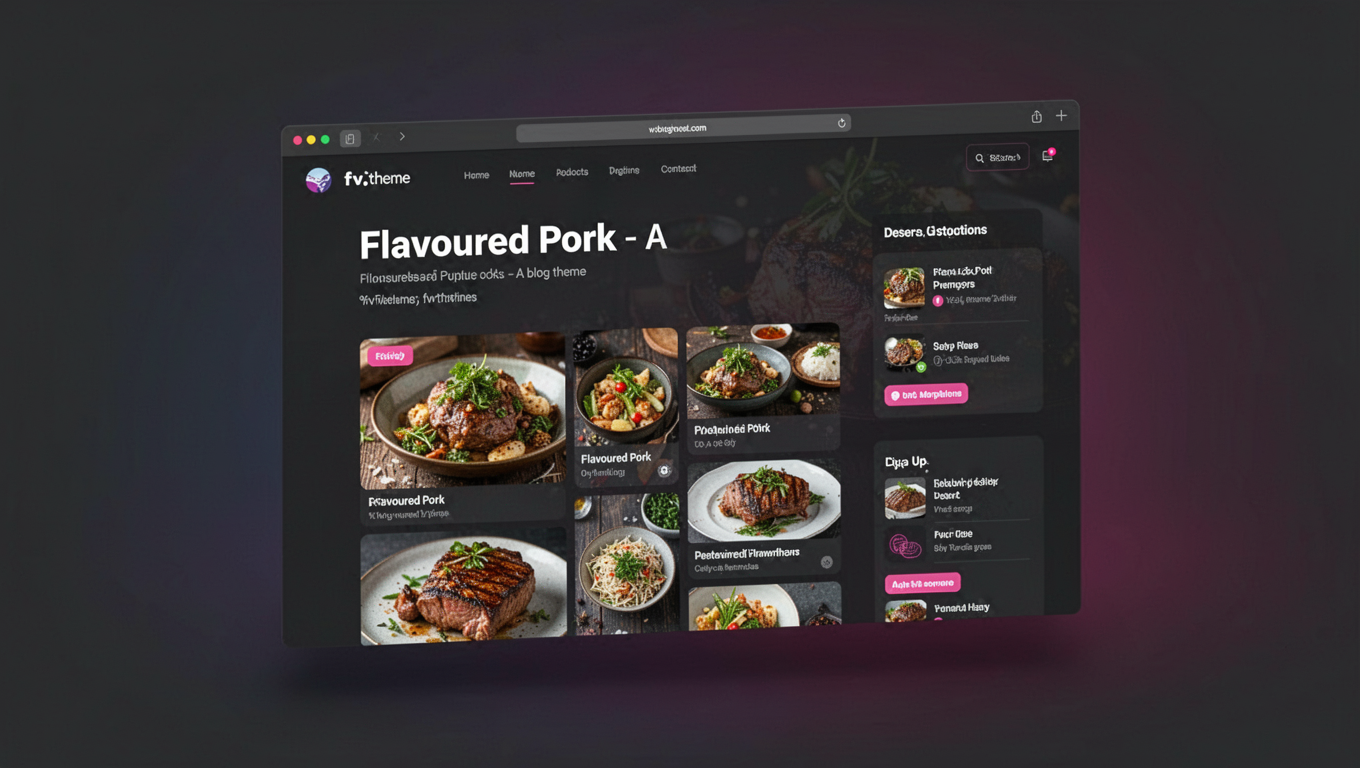 Preview of Flavoured Pork - A blog theme