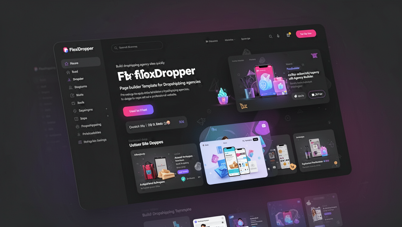 Preview of FlexiDropper - Elementor Template for Dropshipping Agency Websites