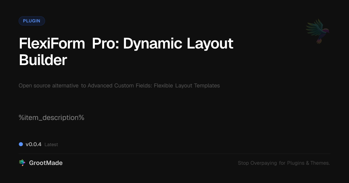 Preview of FlexiForm Pro: Dynamic Layout Builder