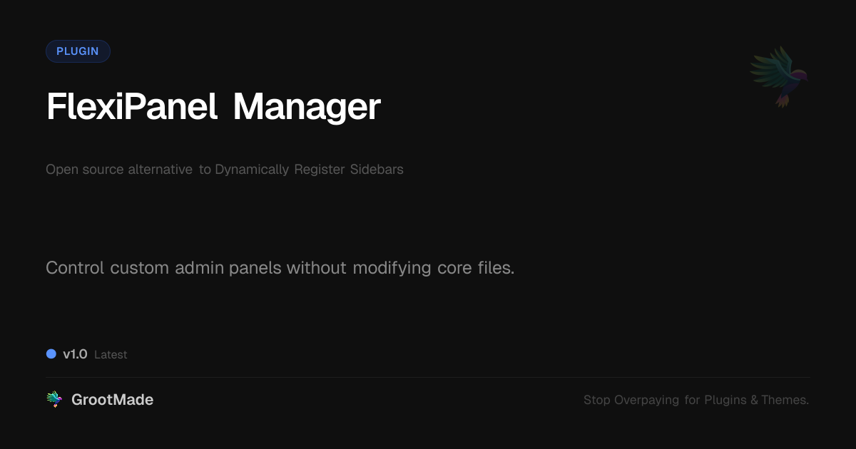 Preview of FlexiPanel Manager