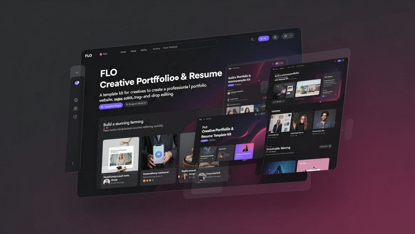 Preview of FLO - Creative Portfolio & Resume Template Kit