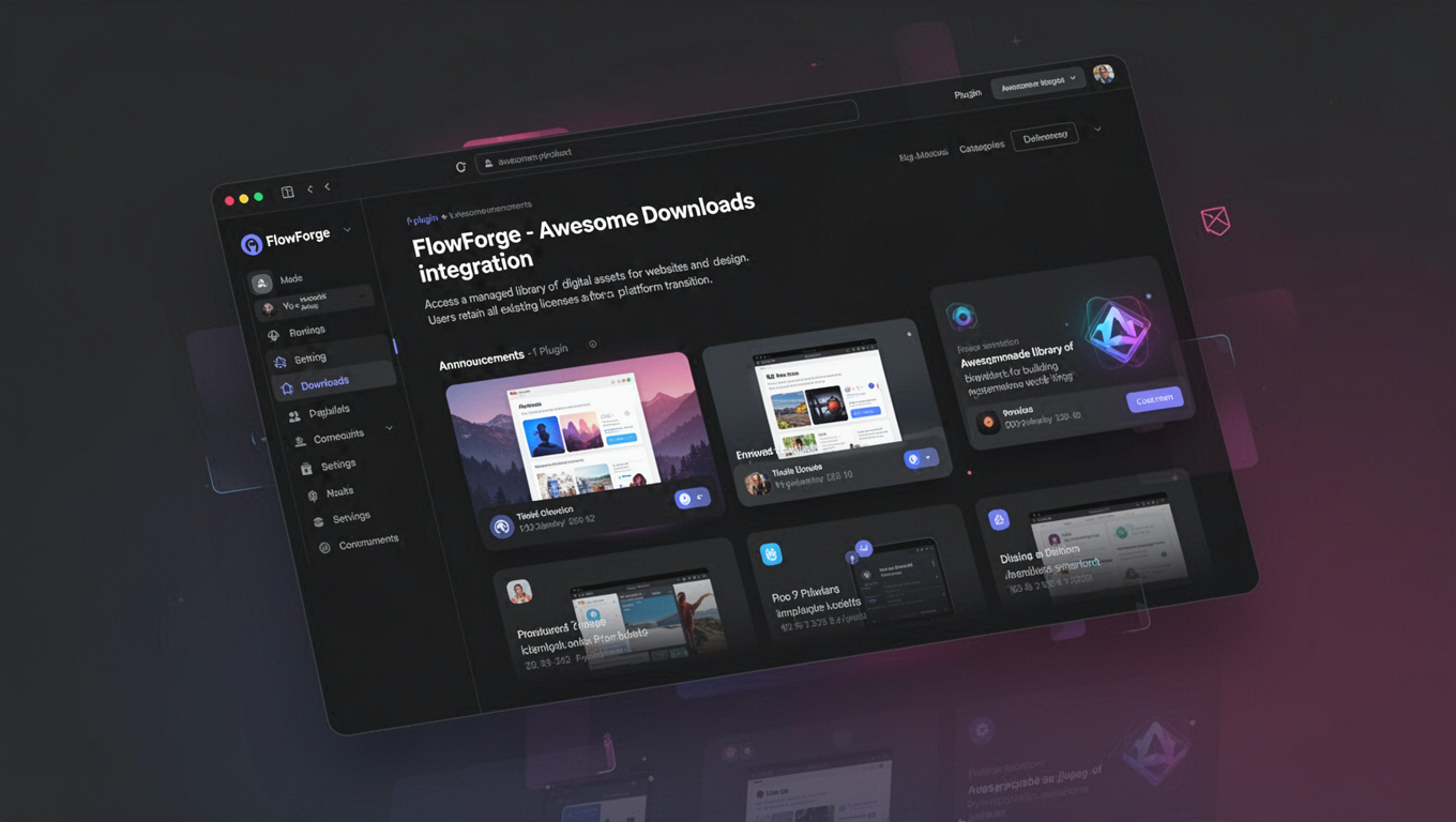 Preview of FlowForge - Awesome Downloads integration