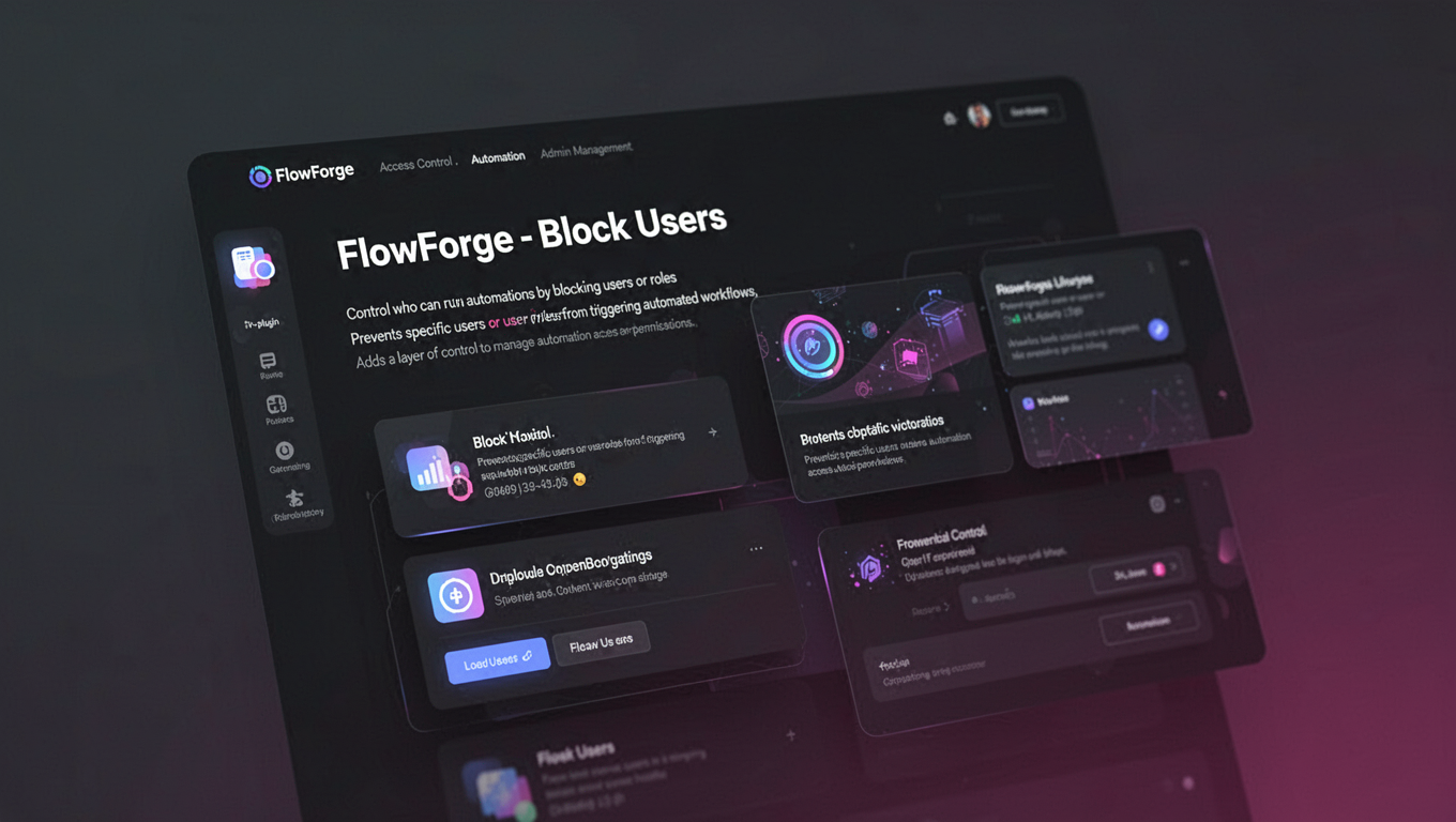 Preview of FlowForge - Block Users