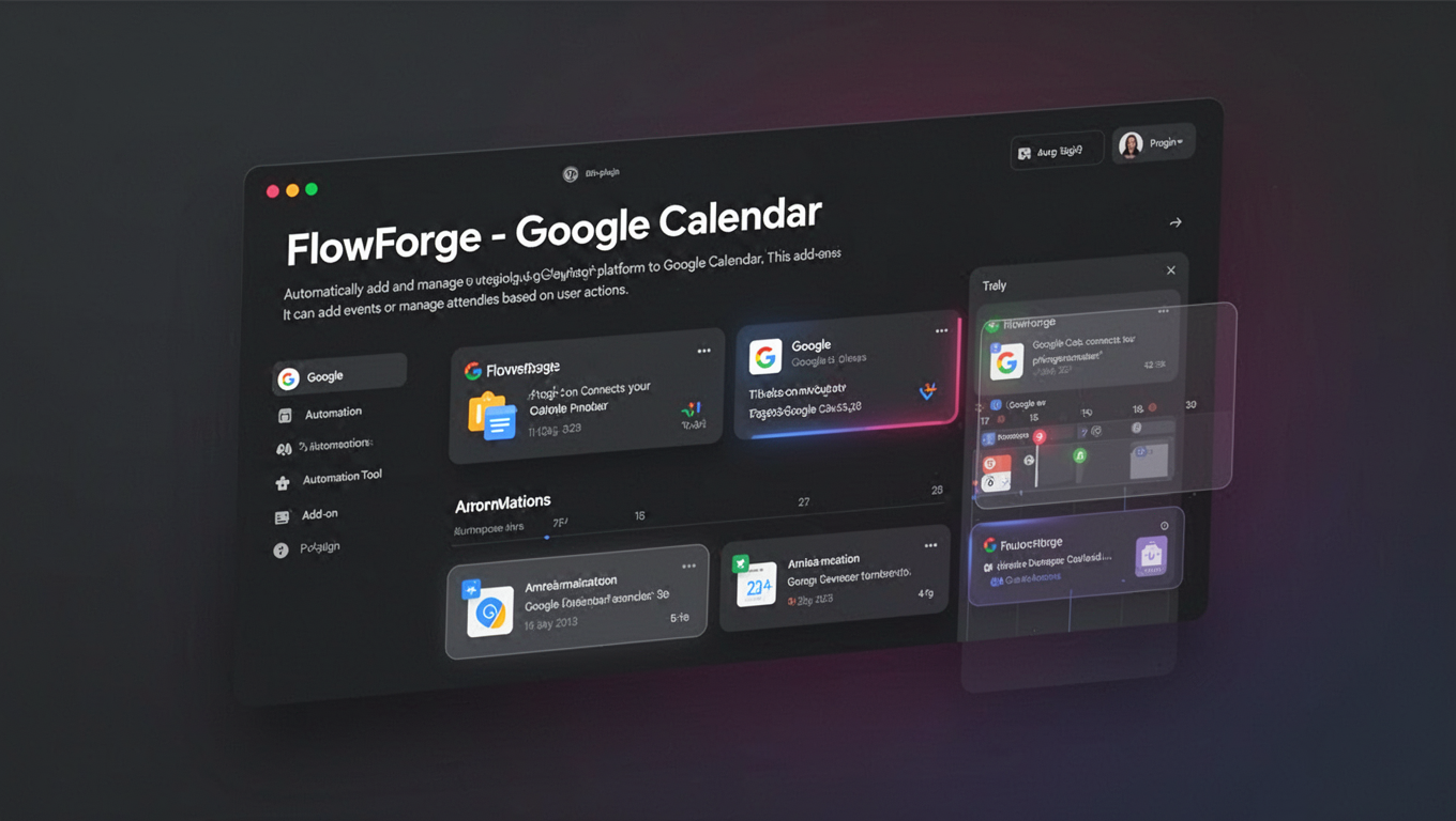 Preview of FlowForge - Google Calendar