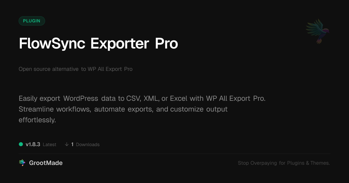 Preview of FlowSync Exporter Pro