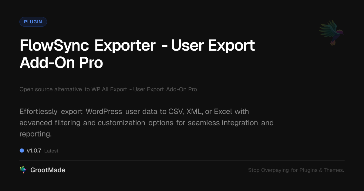 Preview of FlowSync Exporter - User Export Add-On Pro