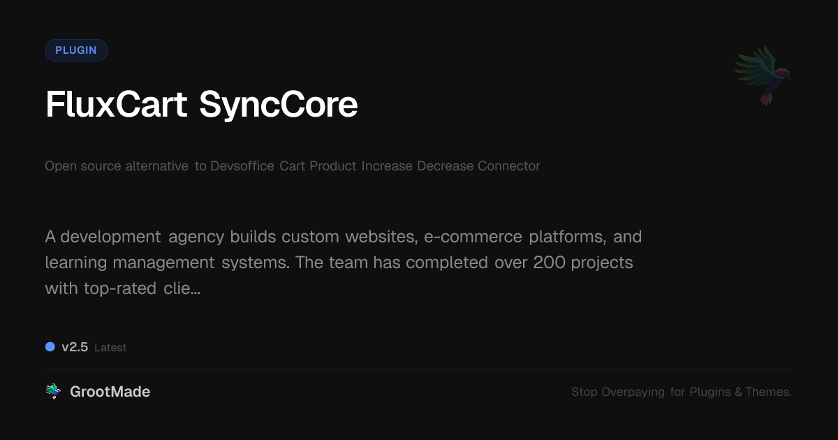Preview of FluxCart SyncCore