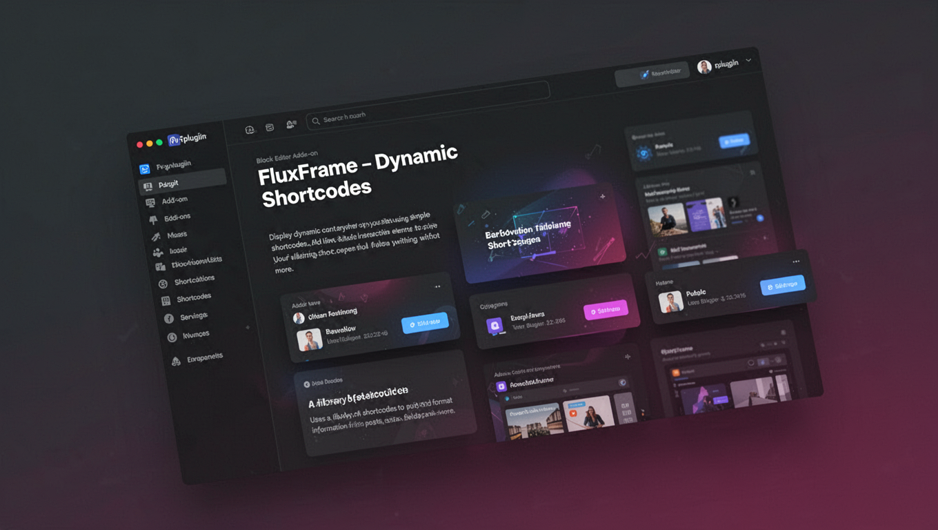 Preview of FluxFrame - Dynamic Shortcodes