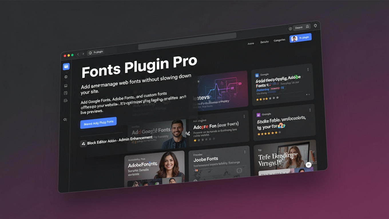 Preview of Fonts Plugin Pro