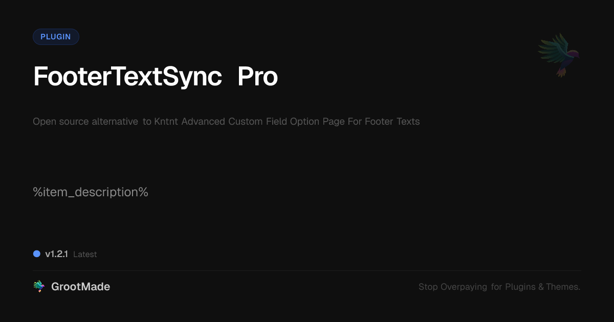 Preview of FooterTextSync Pro