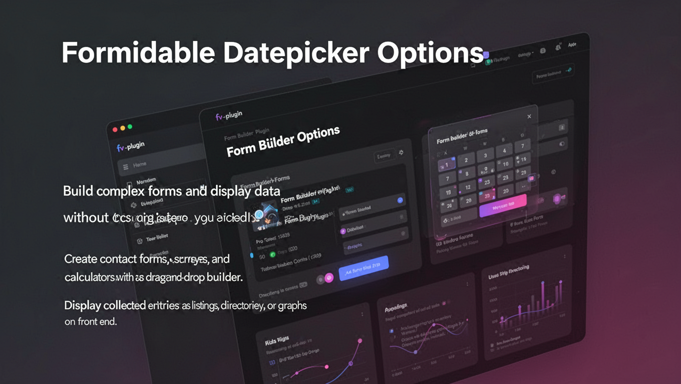 Preview of Formidable Datepicker Options