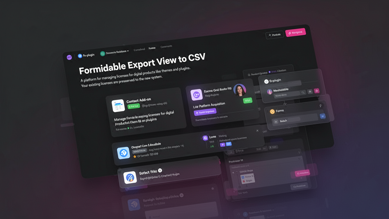 Preview of Formidable Export View to CSV
