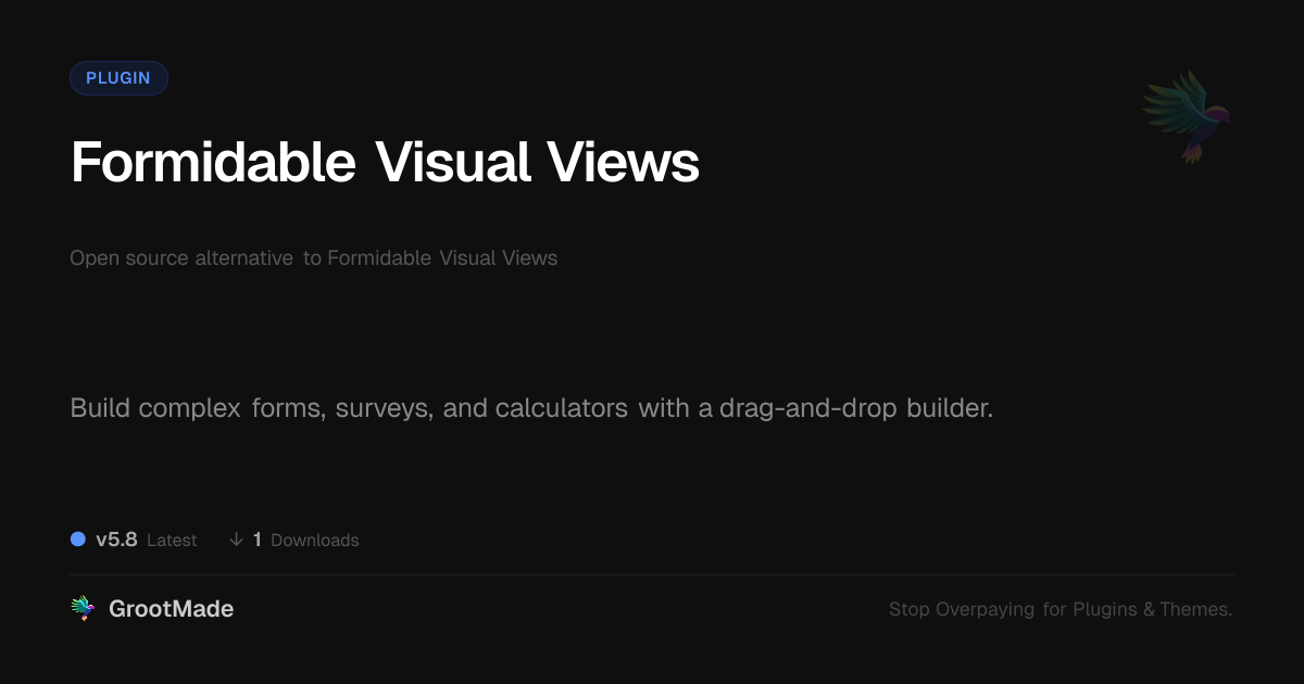 Preview of Formidable Visual Views