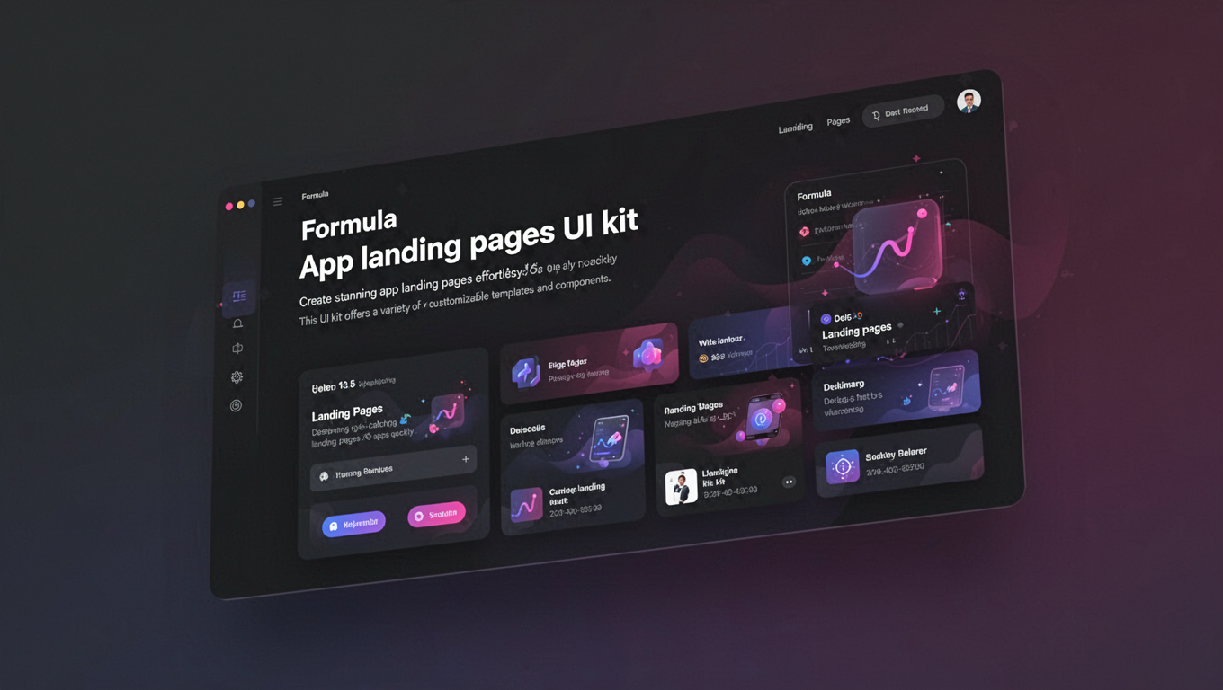 Preview of Formula - App landing pages UI kit