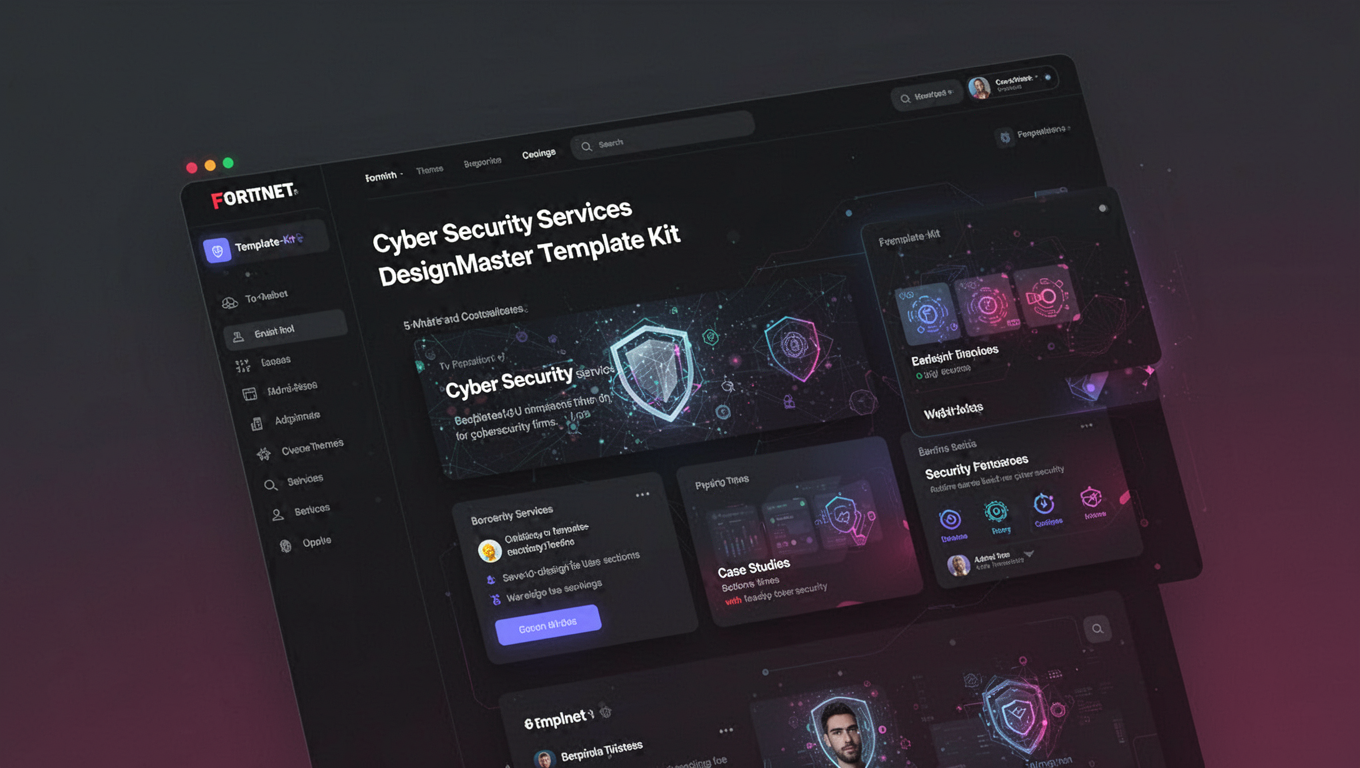 Preview of Fortnet - Cyber Security Services DesignMaster Template Kit