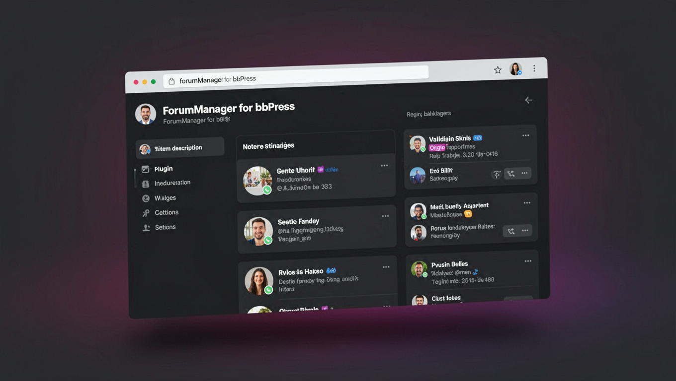 Preview of forumManager for bbPress