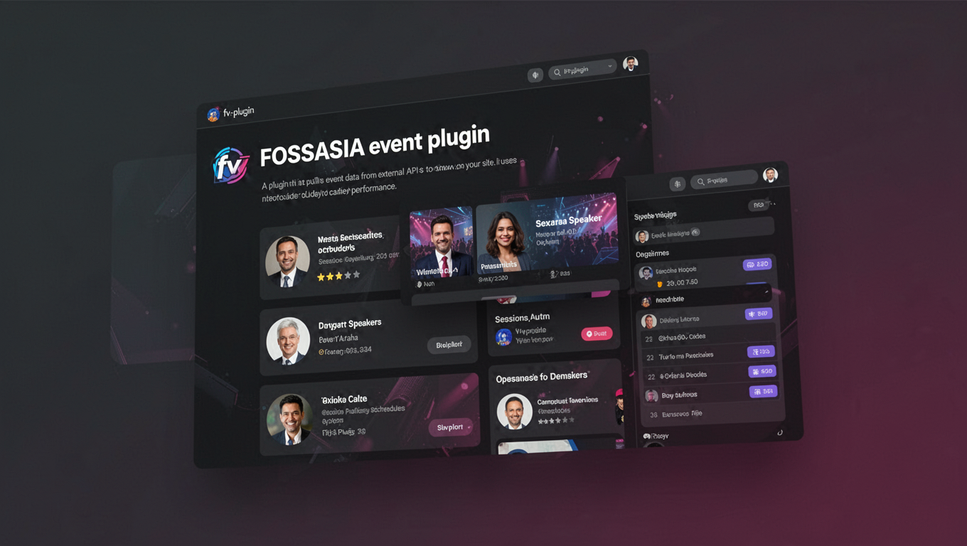 Preview of FOSSASIA event plugin