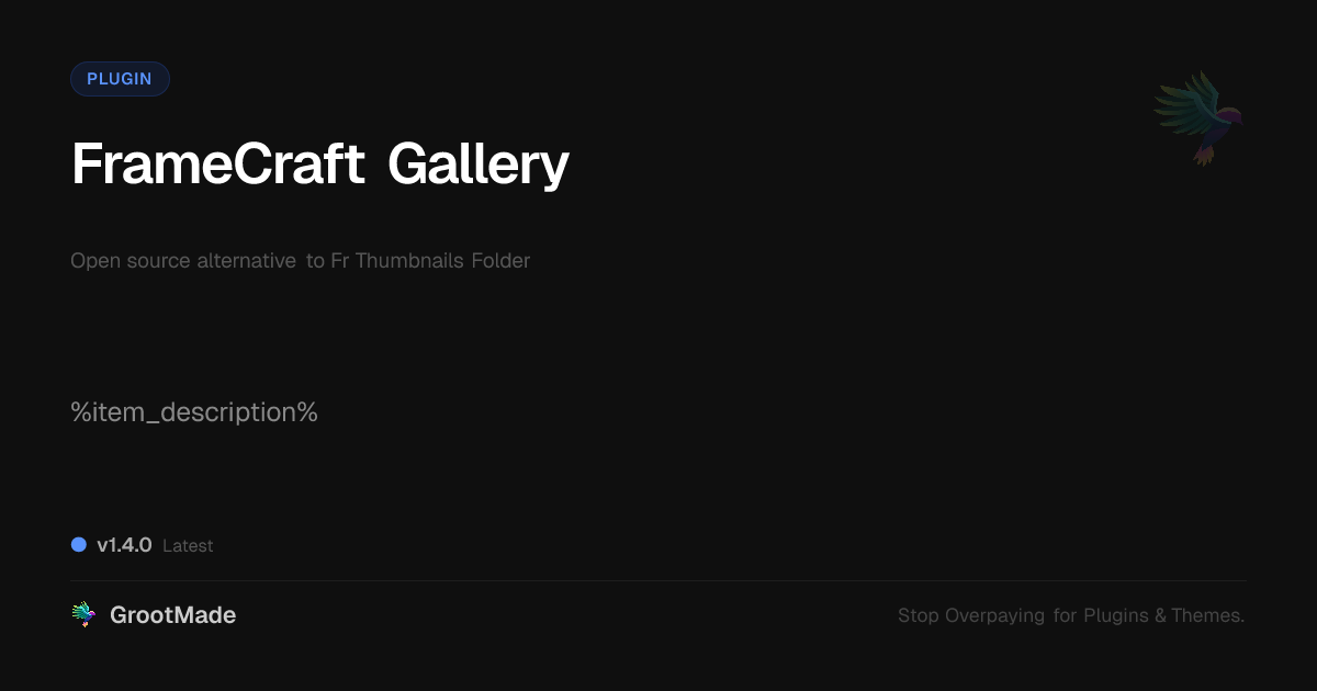 Preview of FrameCraft Gallery