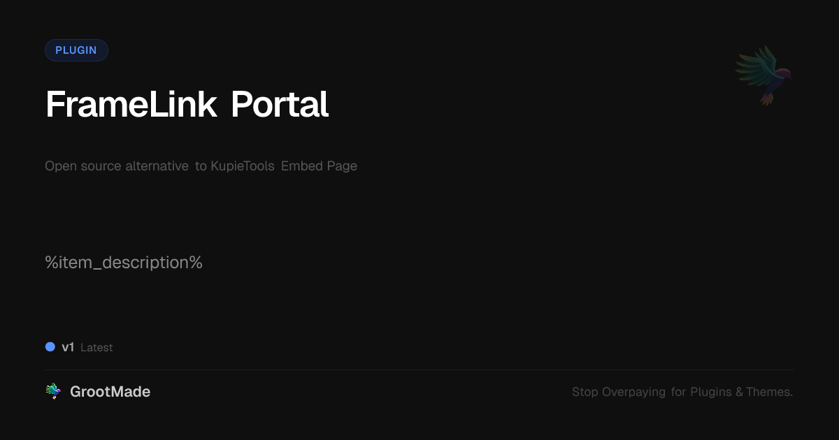 Preview of FrameLink Portal