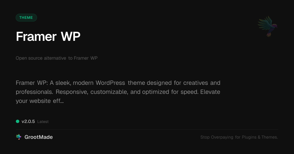 Preview of Framer WP