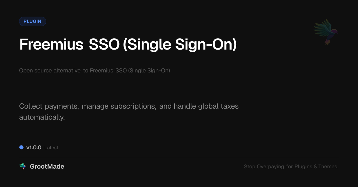 Preview of Freemius SSO (Single Sign-On)