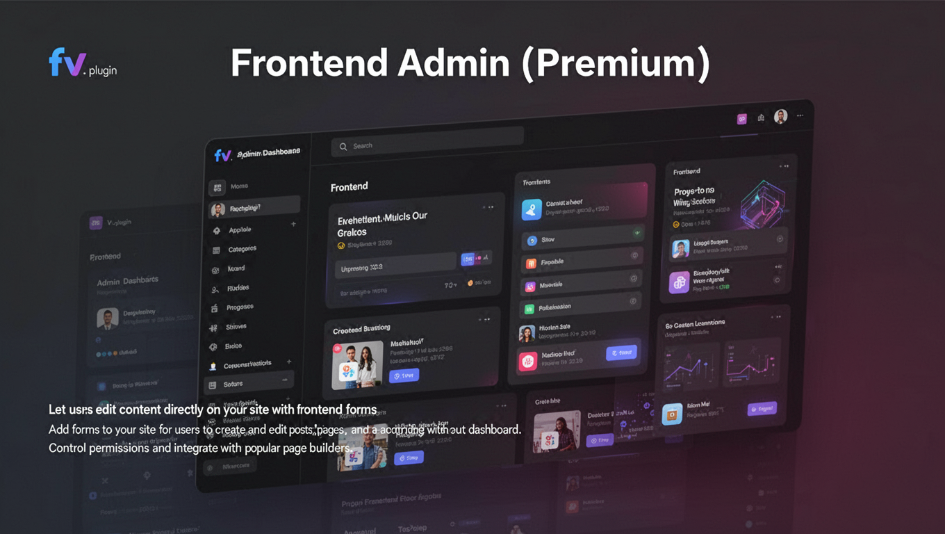 Preview of Frontend Admin (Premium)