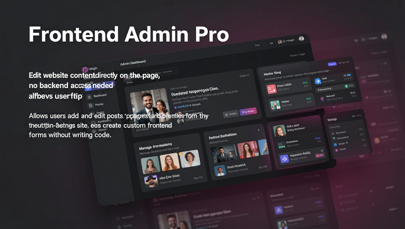 Preview of Frontend Admin Pro