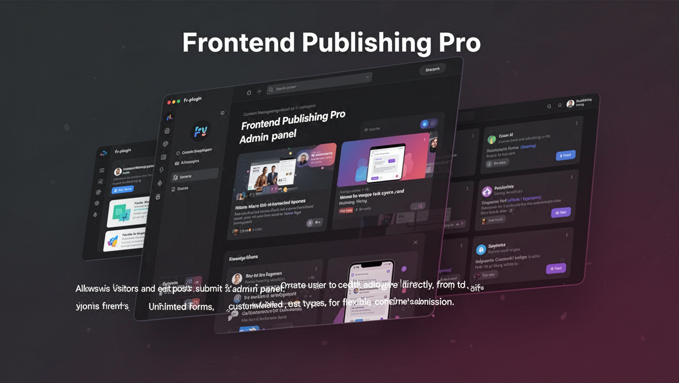 Preview of Frontend Publishing Pro