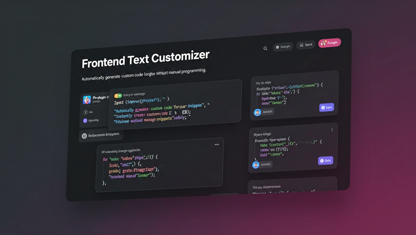 Preview of Frontend Text Customizer