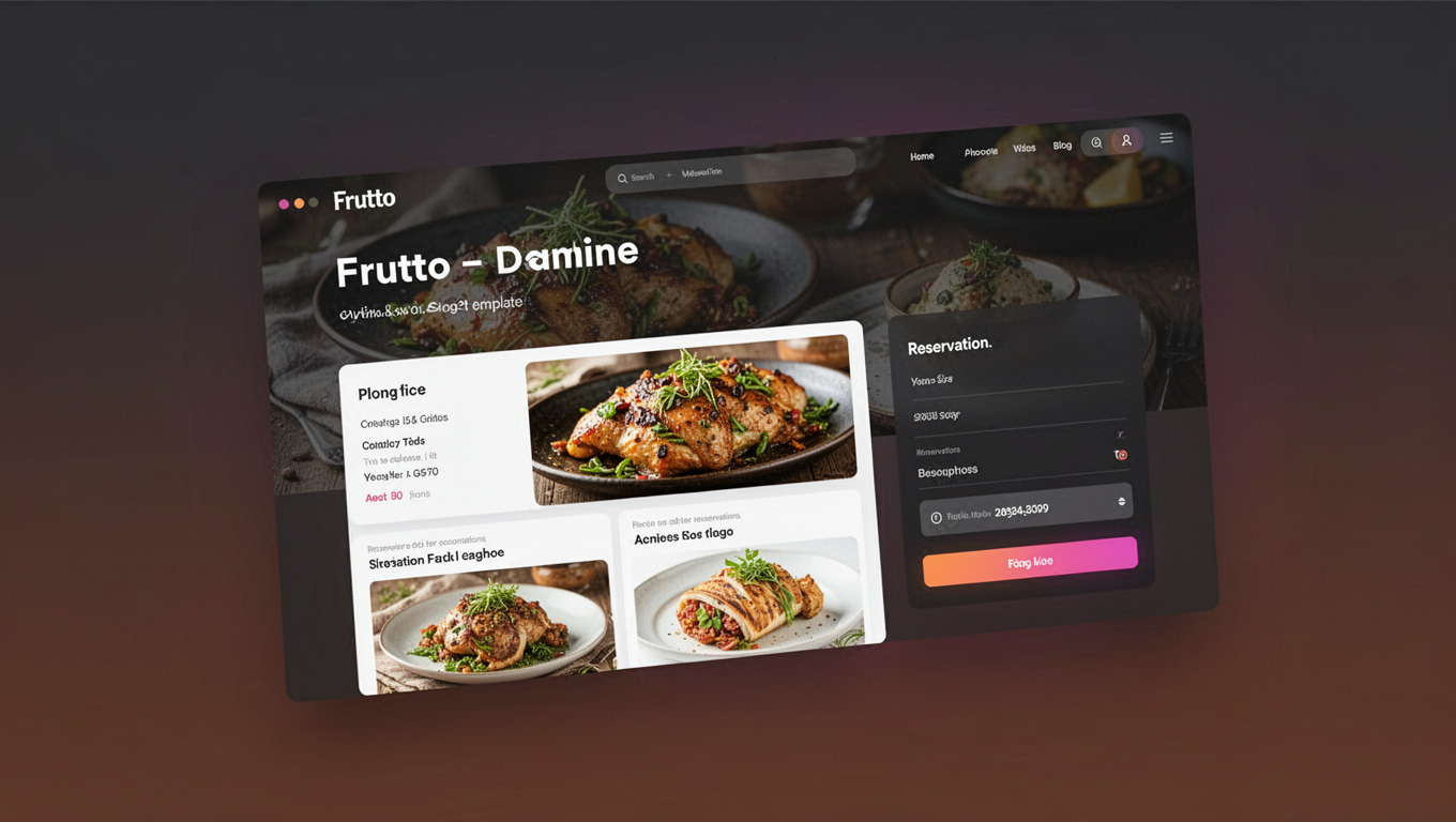Preview of Frutto - Online Food Blog Template