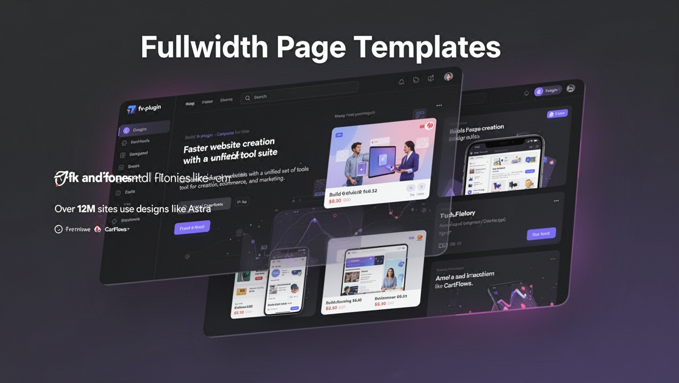 Preview of Fullwidth Page Templates