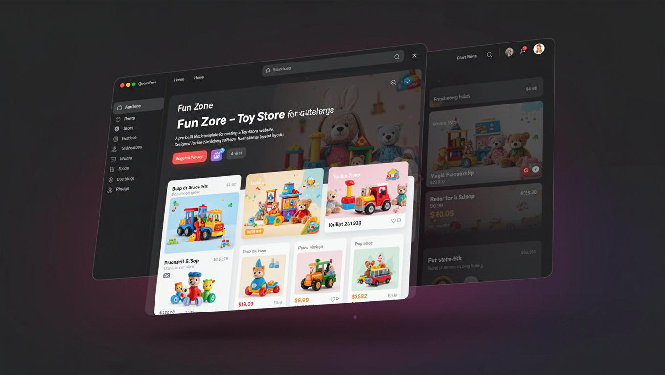 Preview of Fun Zone - Toy Store Template For Gutenberg