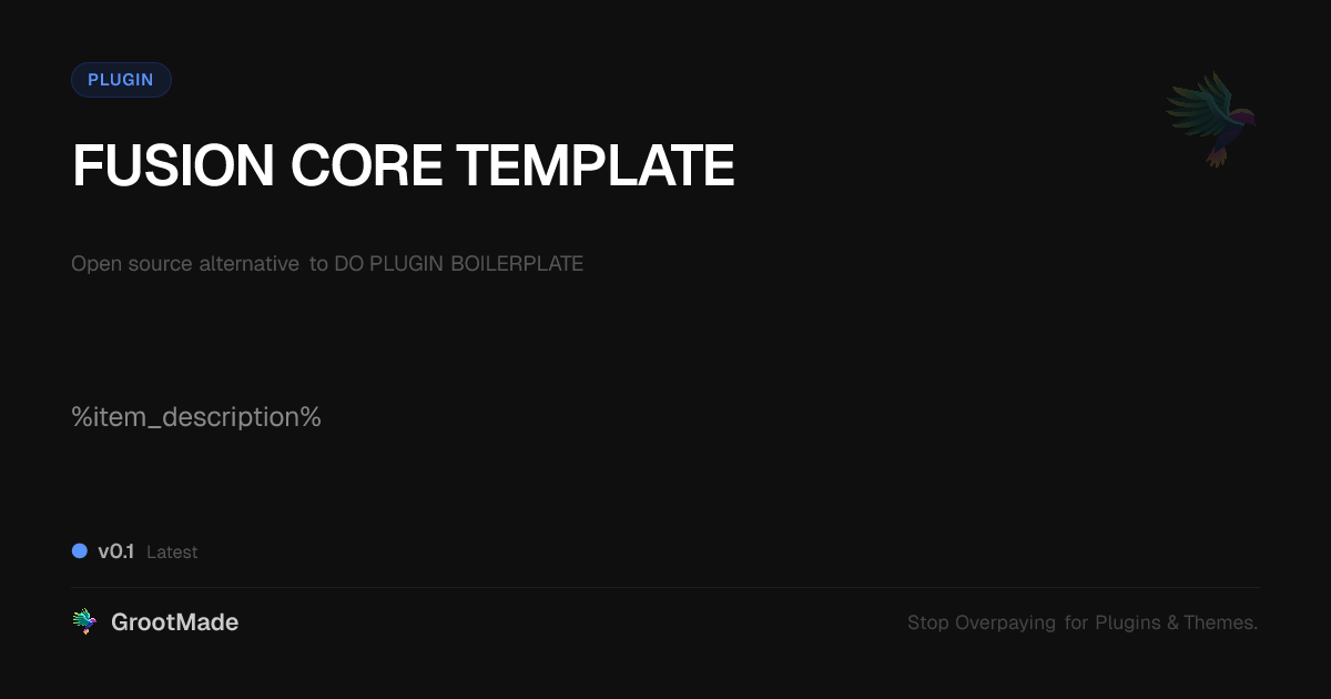 Preview of FUSION CORE TEMPLATE