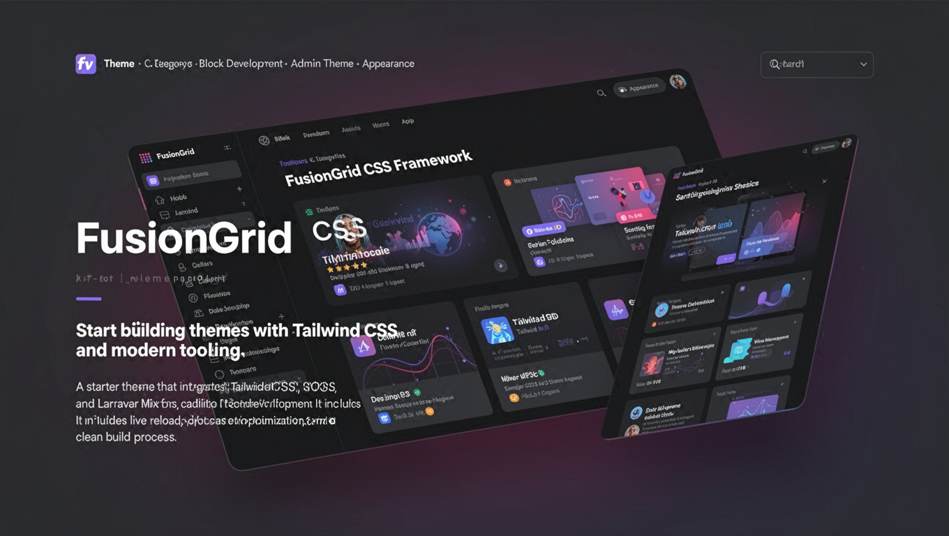 Preview of FusionGrid CSS Framework