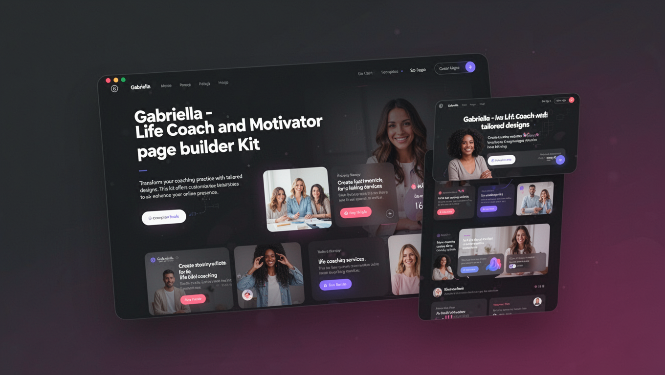 Preview of Gabriella - Life Coach and Motivator Elementor Kit