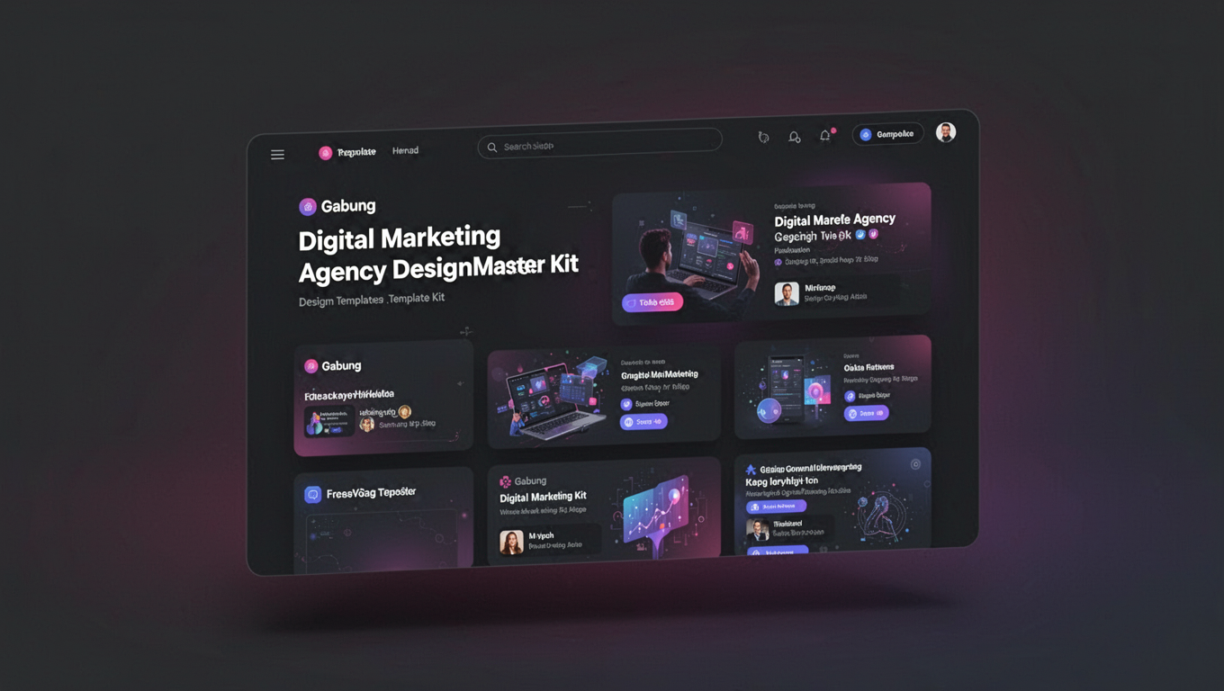 Preview of Gabung - Digital Marketing Agency DesignMaster Template Kit