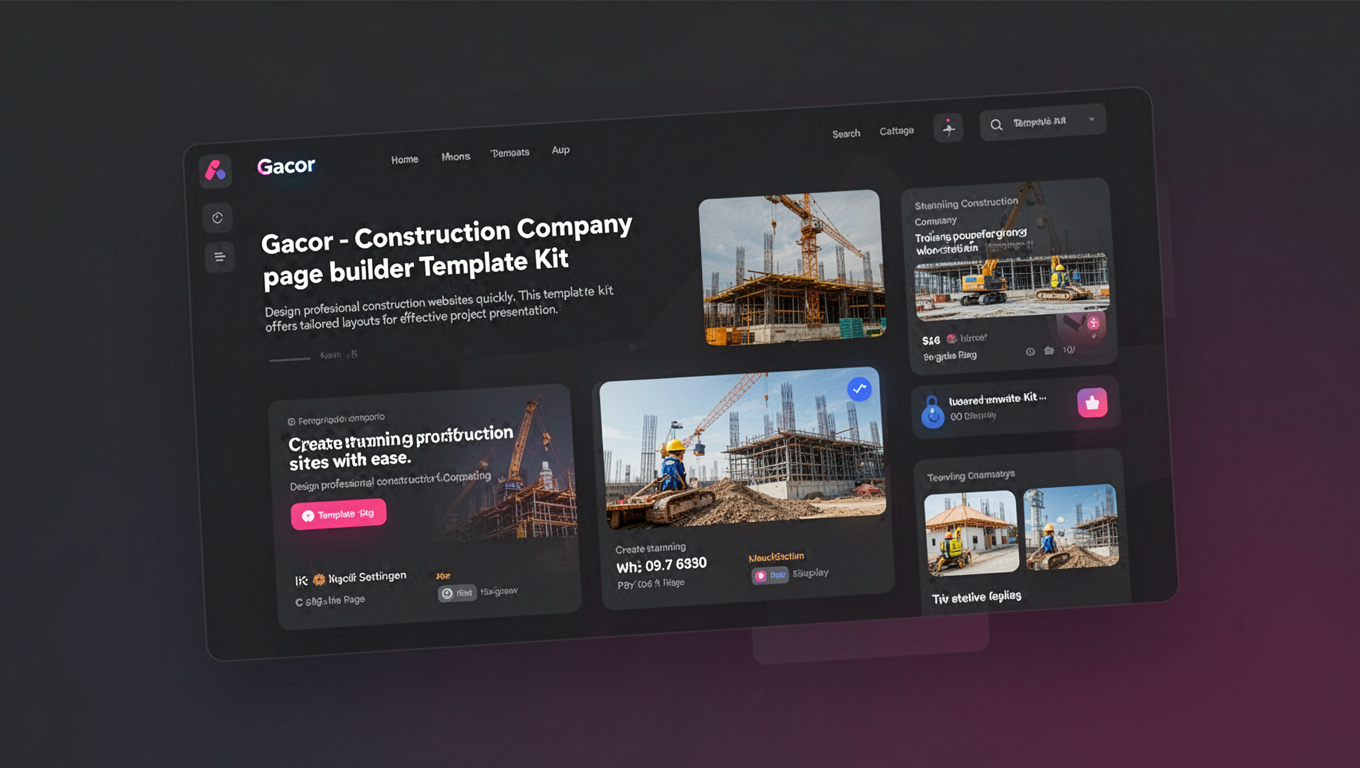 Preview of Gacor - Construction Company Elementor Template Kit
