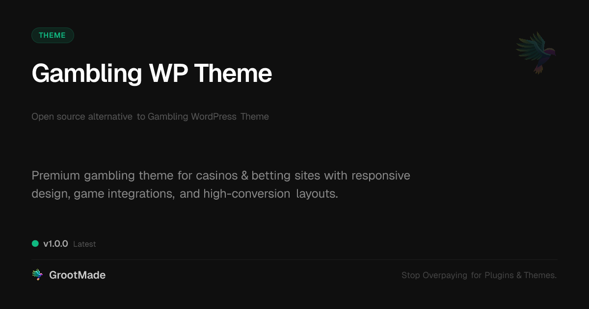 Preview of Gambling WP Theme