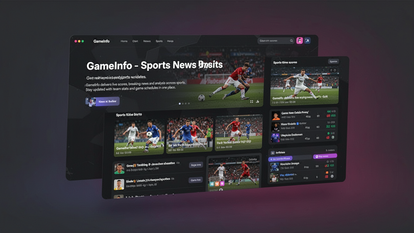 Preview of GameInfo - Sports News Website