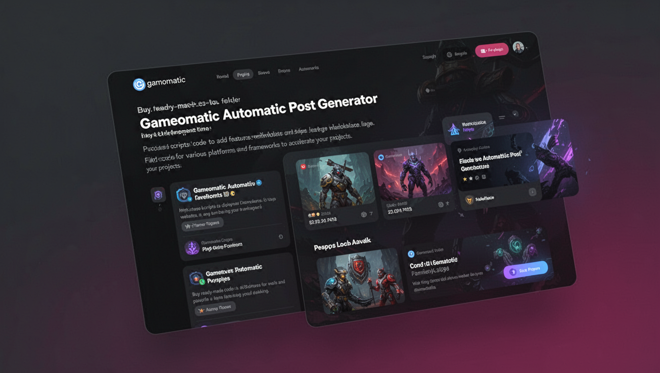 Preview of Gameomatic Automatic Post Generator