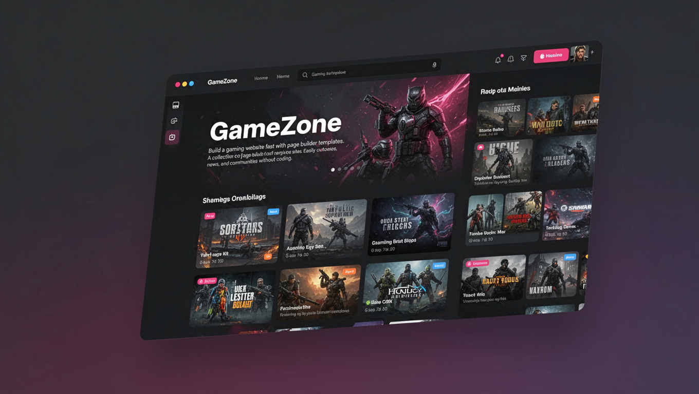 Preview of GameZone - Gaming Website Template For Elementor