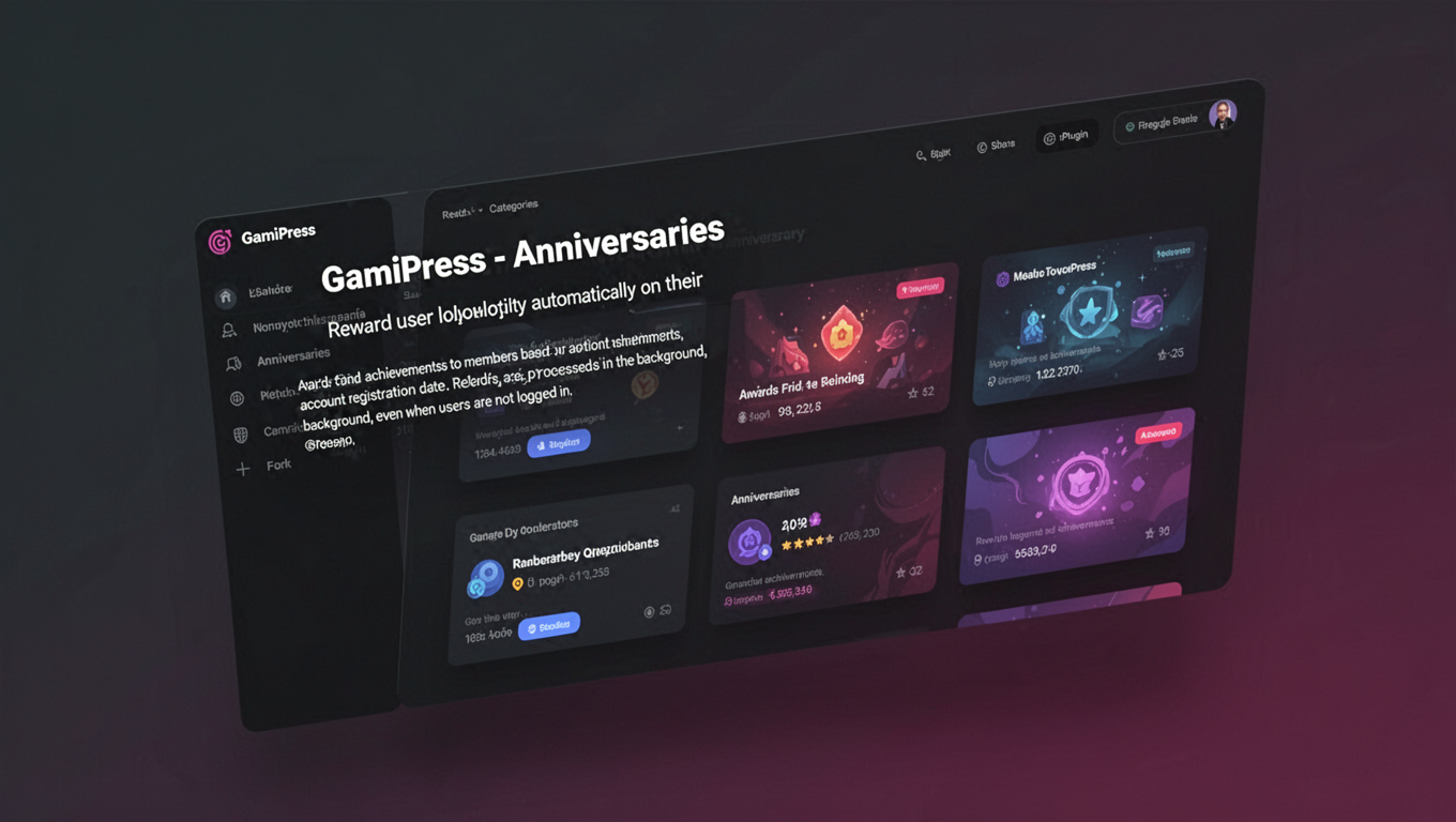 Preview of GamiPress - Anniversaries