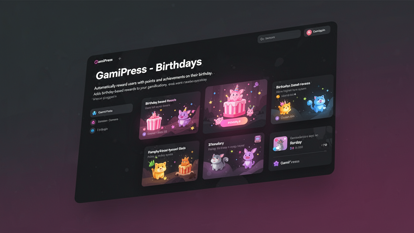 Preview of GamiPress - Birthdays